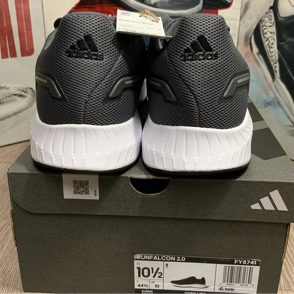 Adidas Men Run Falcon 2.0 FY8741 Gray Running Shoes Sneakers Men's Multi Sizes - Picture 7 of 13